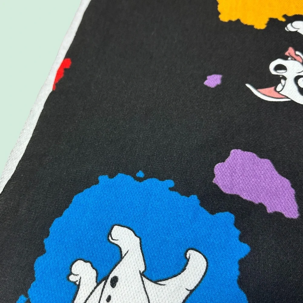 Unique Disney 101 Dalmatian Puppy Black Paint Splatter Fabric 58” x 60”